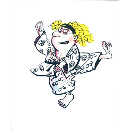 Franziska Becker 18x14cm Orijinal Karikatür BOD02415