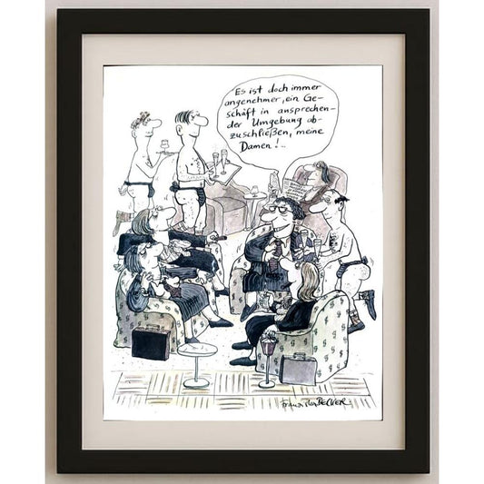 Franziska Becker 29x21cm Orijinal Karikatür BOD02417