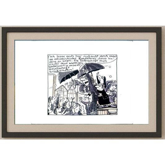 Franziska Becker 24x18cm Orijinal Karikatür BOD02418