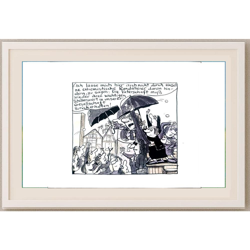 Franziska Becker 24x18cm Orijinal Karikatür BOD02418