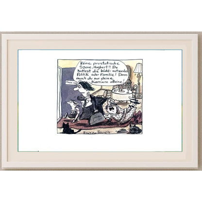 Franziska Becker 24x18cm Orijinal Karikatür BOD02419