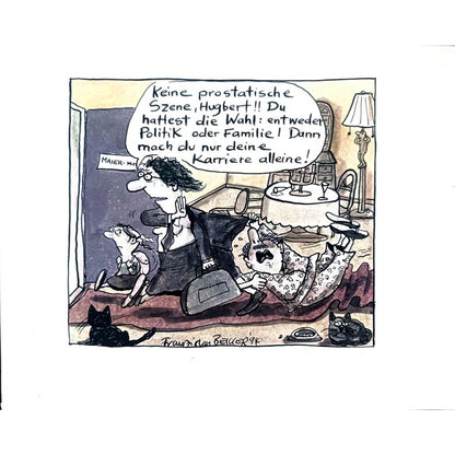 Franziska Becker 24x18cm Orijinal Karikatür BOD02419