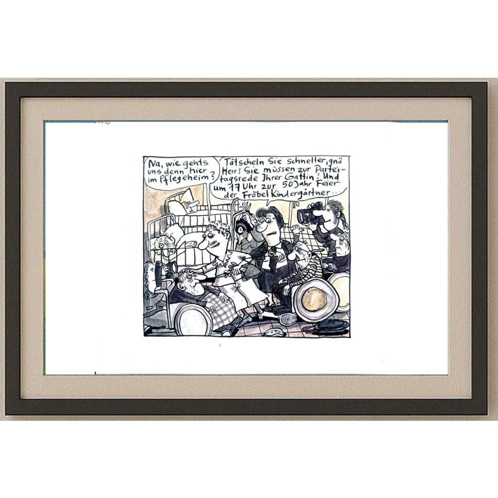 Franziska Becker 24x18cm Orijinal Karikatür BOD02420
