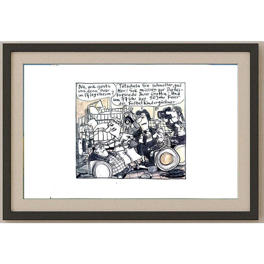 Franziska Becker 24x18cm Orijinal Karikatür BOD02420