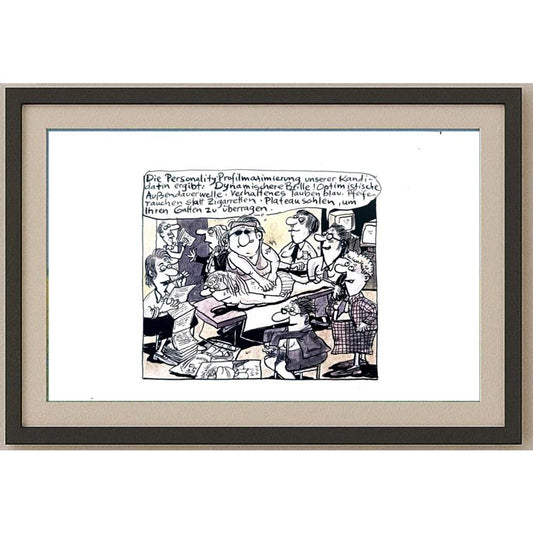 Franziska Becker 24x18cm Orijinal Karikatür BOD02421