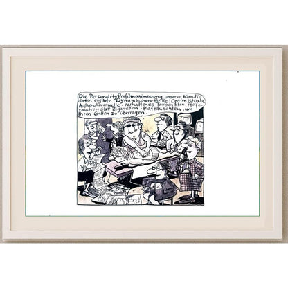 Franziska Becker 24x18cm Orijinal Karikatür BOD02421