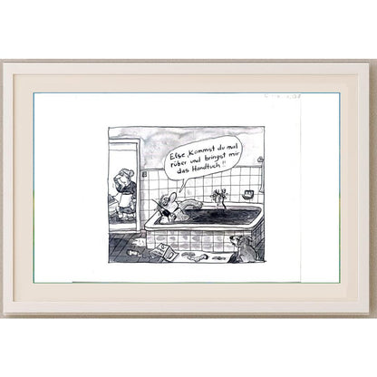 Franziska Becker 24x18cm Orijinal Karikatür BOD02423
