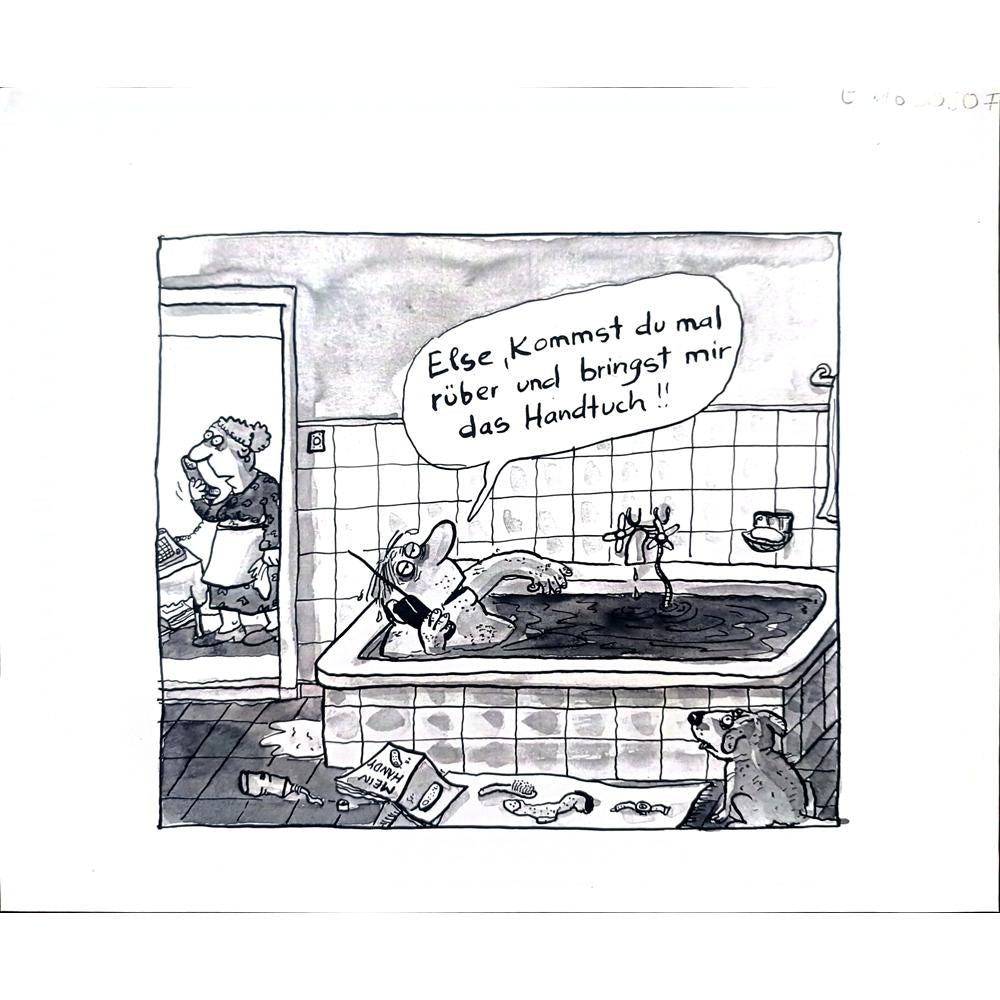 Franziska Becker 24x18cm Orijinal Karikatür BOD02423