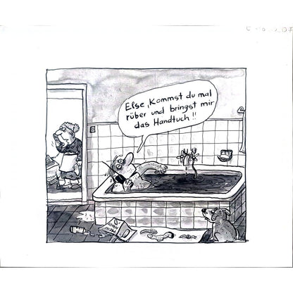 Franziska Becker 24x18cm Orijinal Karikatür BOD02423