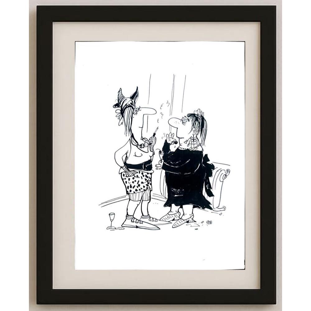 Franziska Becker 29x21cm Orijinal Karikatür BOD02424