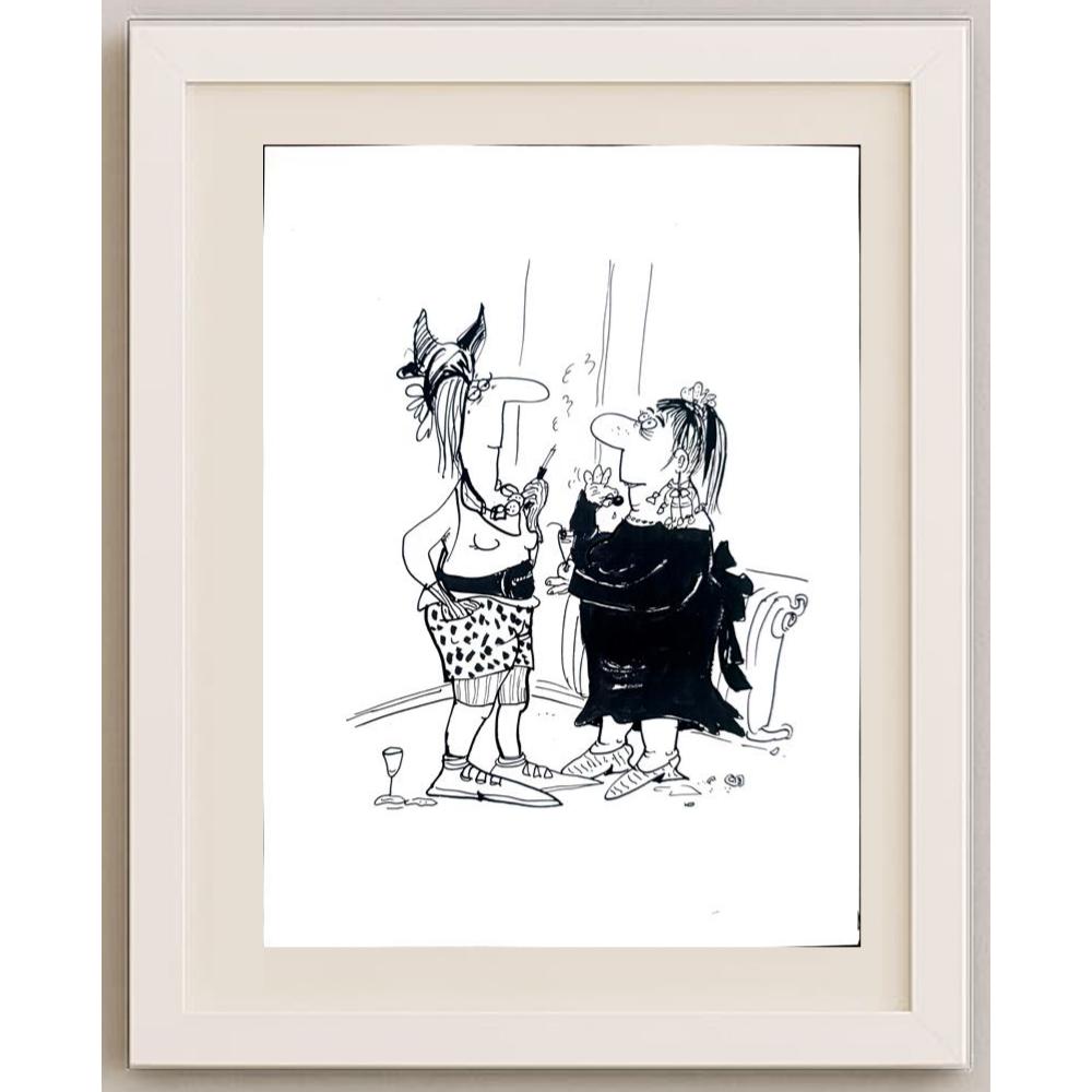 Franziska Becker 29x21cm Orijinal Karikatür BOD02424