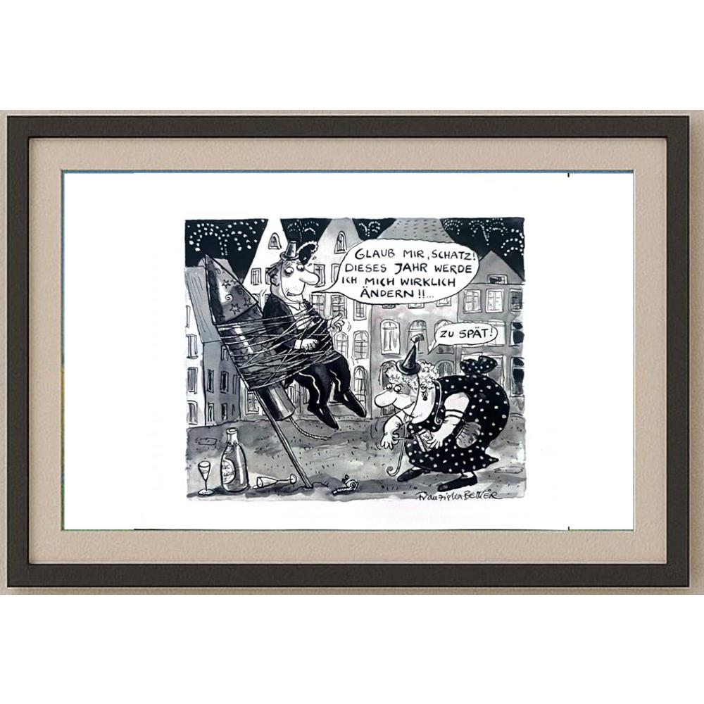 Franziska Becker 24x18cm Orijinal Karikatür BOD02426