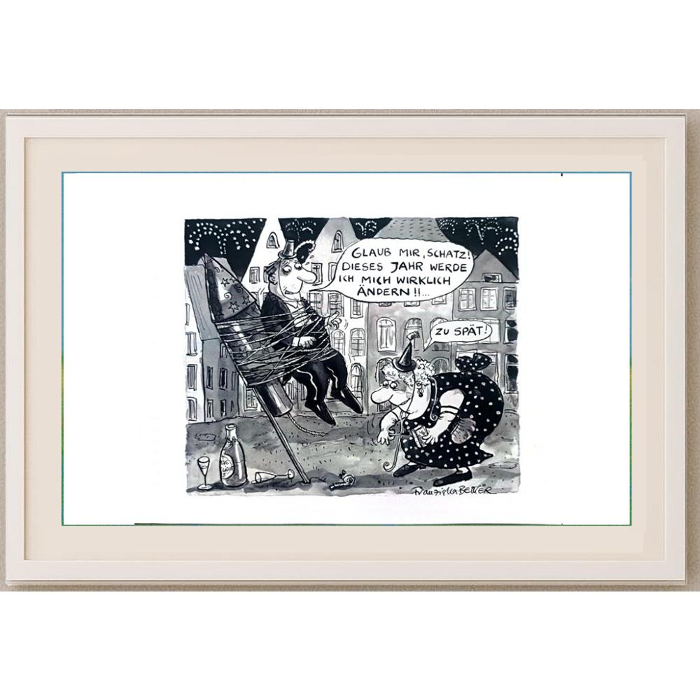 Franziska Becker 24x18cm Orijinal Karikatür BOD02426