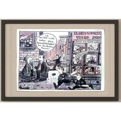 Franziska Becker 29x21cm Orijinal Karikatür BOD02427