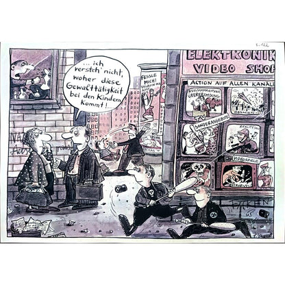 Franziska Becker 29x21cm Orijinal Karikatür BOD02427