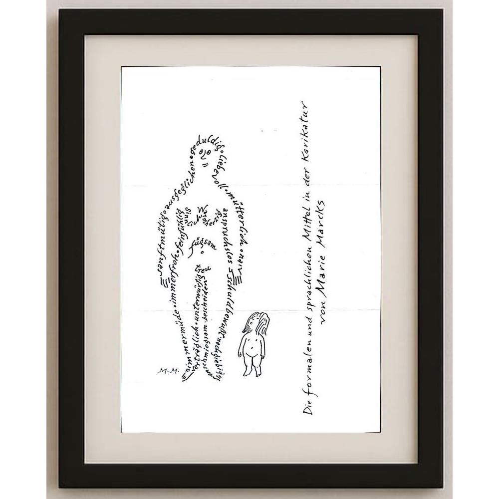 Marie Marcks 29x21cm Orijinal Karikatür BOD02429