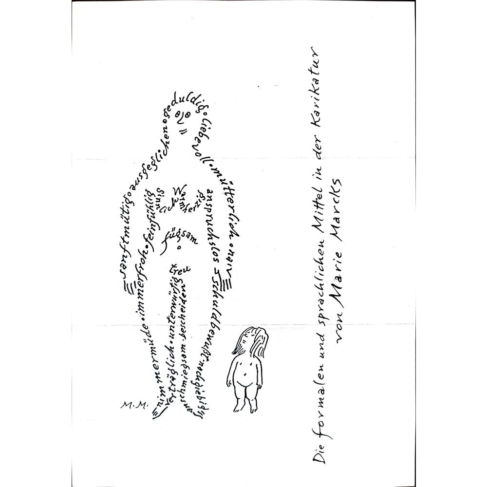 Marie Marcks 29x21cm Orijinal Karikatür BOD02429