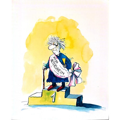Franziska Becker 29x21cm Orijinal Karikatür BOD02430