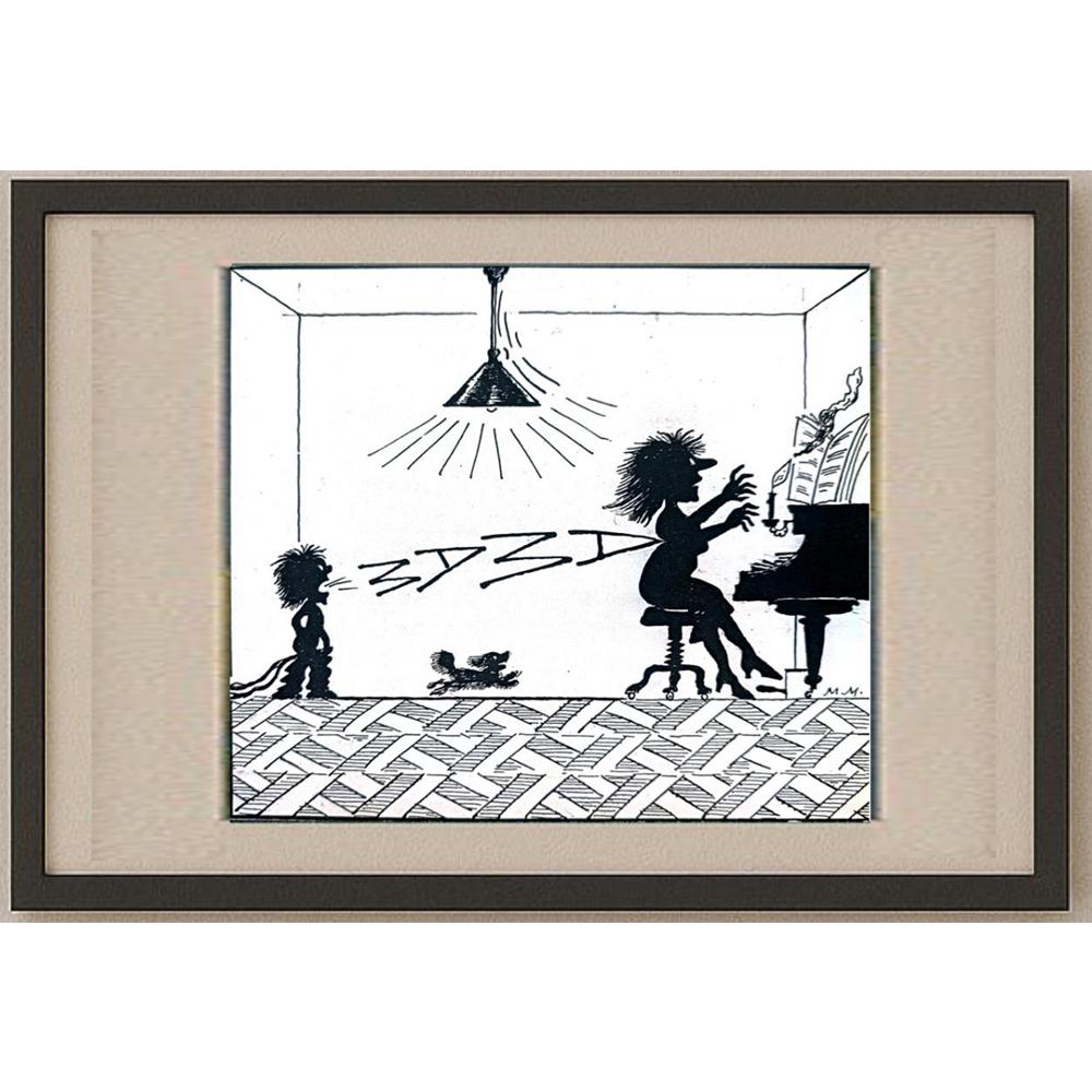 Marie Marcks 14x12cm Orijinal Karikatür BOD02432