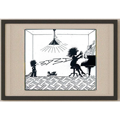 Marie Marcks 14x12cm Orijinal Karikatür BOD02432