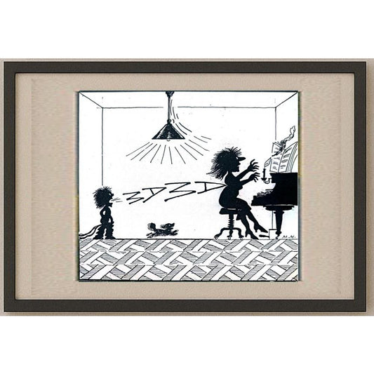 Marie Marcks 14x12cm Orijinal Karikatür BOD02432