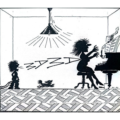 Marie Marcks 14x12cm Orijinal Karikatür BOD02432