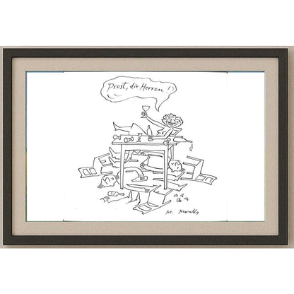 Marie Marcks 23x21cm Orijinal Karikatür BOD02433