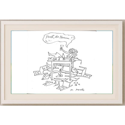 Marie Marcks 23x21cm Orijinal Karikatür BOD02433