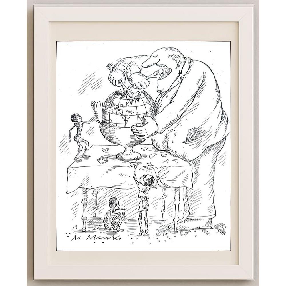 Marie Marcks 21x17cm Orijinal Karikatür BOD02434