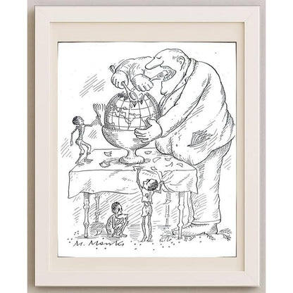 Marie Marcks 21x17cm Orijinal Karikatür BOD02434