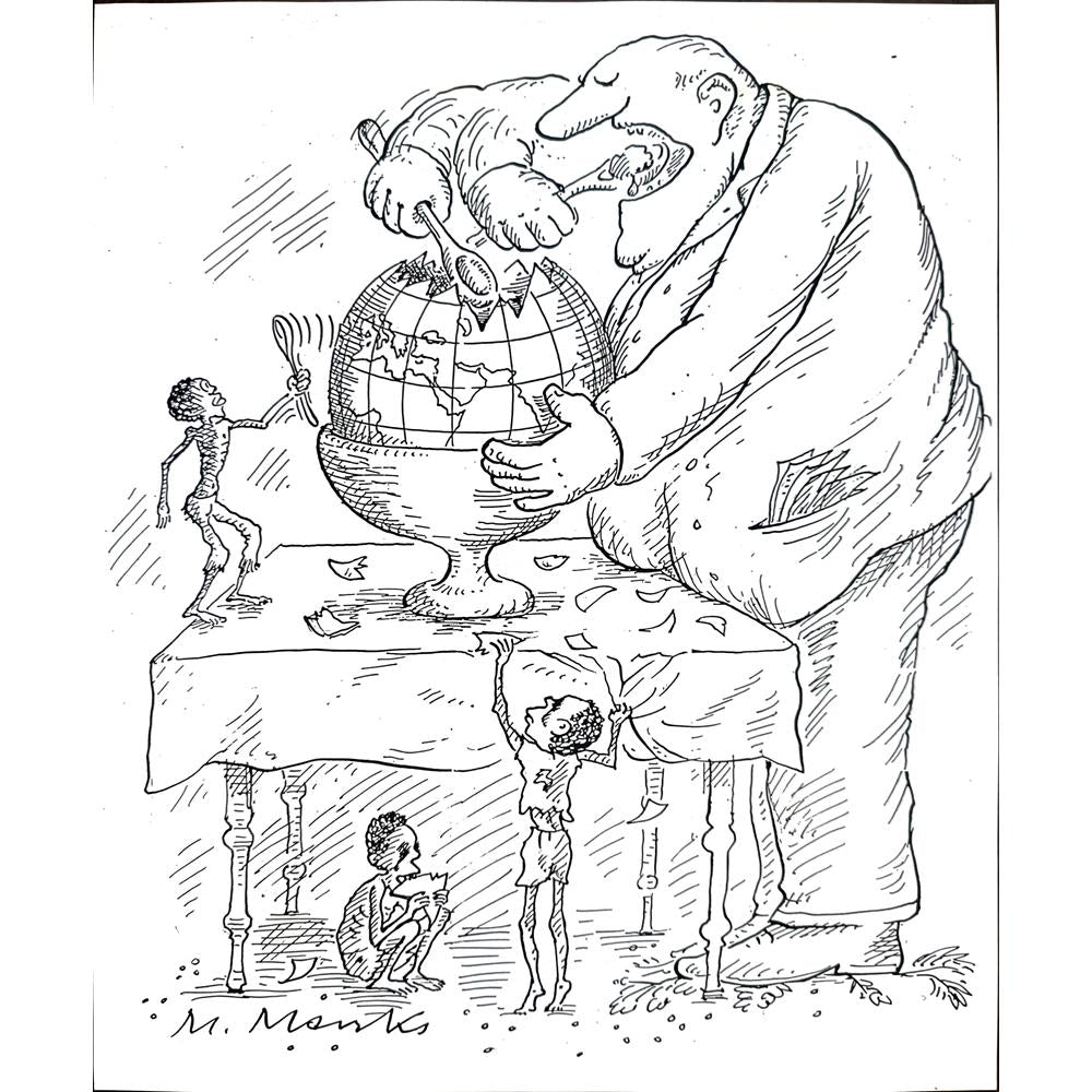 Marie Marcks 21x17cm Orijinal Karikatür BOD02434