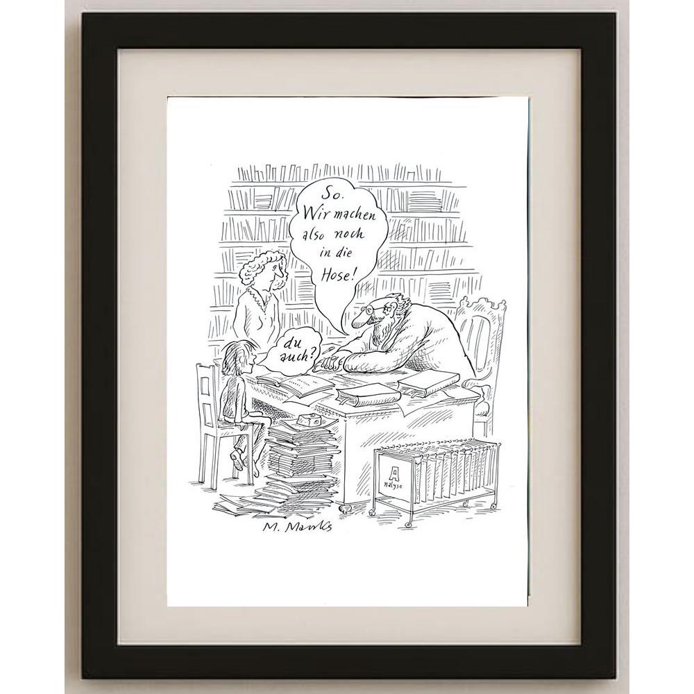 Marie Marcks 43x30cm Orijinal Karikatür BOD02437