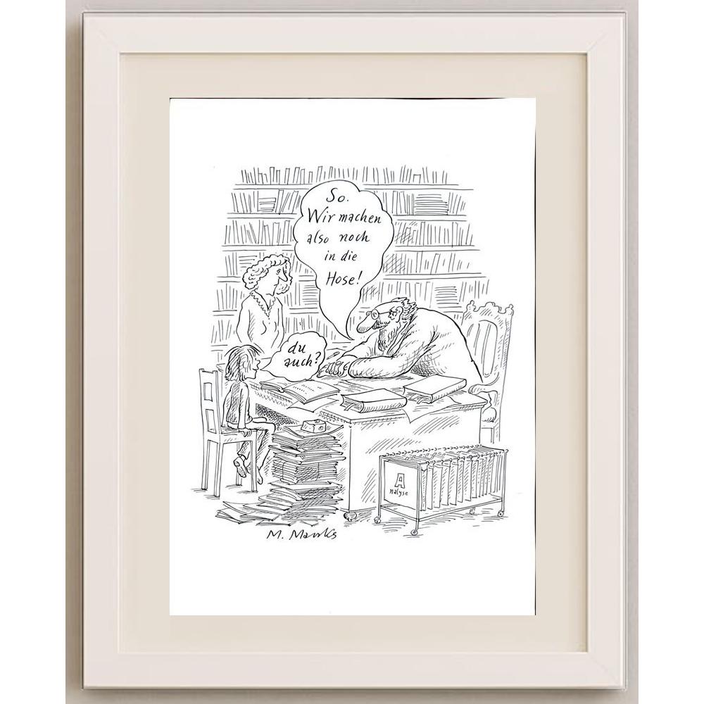 Marie Marcks 43x30cm Orijinal Karikatür BOD02437