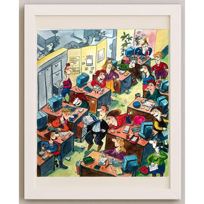 Franziska Becker 29x27cm Orijinal Karikatür BOD02449