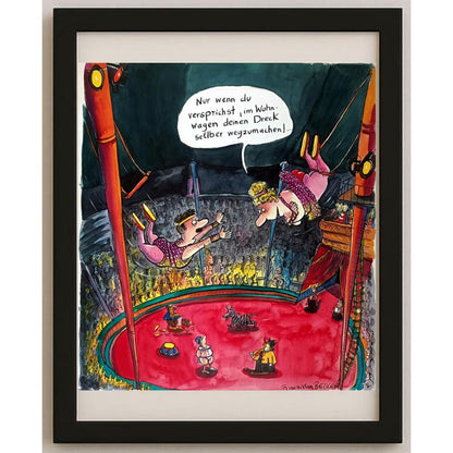 Franziska Becker 29x27cm Orijinal Karikatür BOD02450