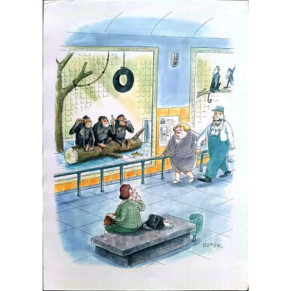 Hurzl Meiier 43x30cm Orijinal Karikatür BOD02452