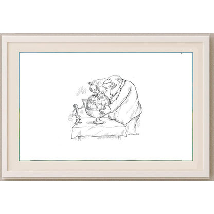 Marie Marcks 43x30cm Orijinal Karikatür BOD02460