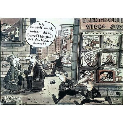 Franziska Becker 27x20cm Orijinal Karikatür BOD02463