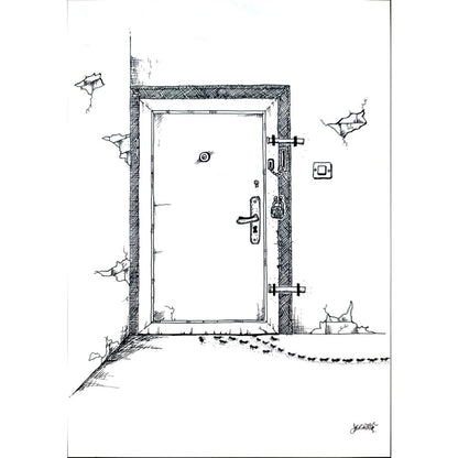 Serdar Horuz 29x21cm Orijinal Karikatür BOD02469