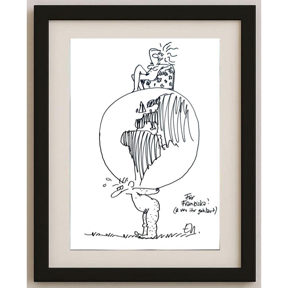 Franziska 43x30cm Orijinal Karikatür BOD02472