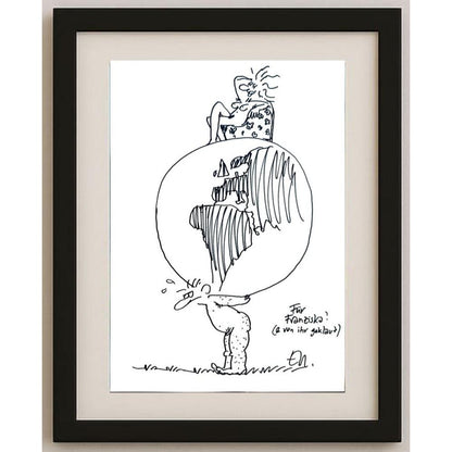 Franziska 43x30cm Orijinal Karikatür BOD02472