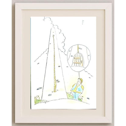 Tolga Türe 35x25cm Orijinal Karikatür BOD02474