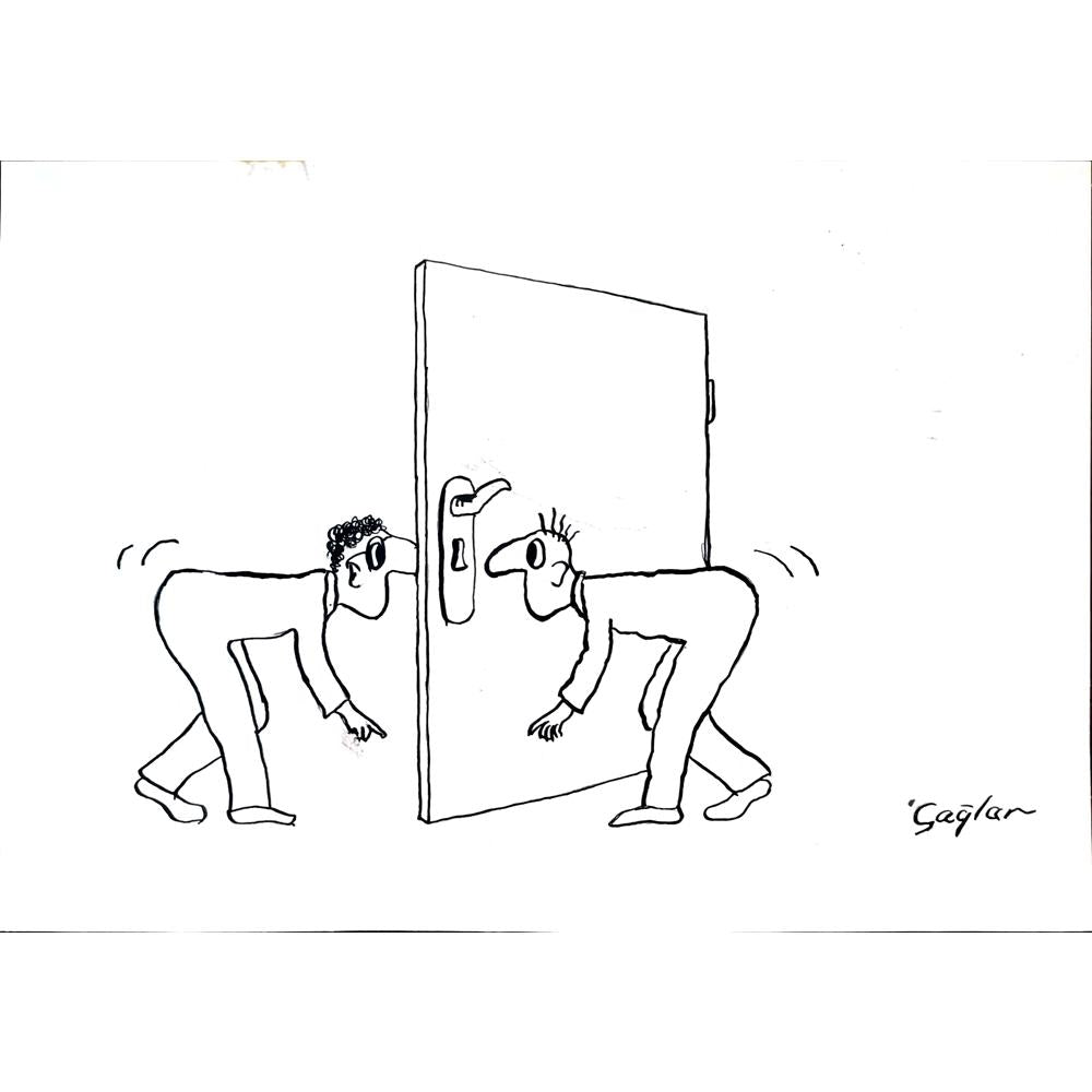 Çağlar Gözüaçık 25x17cm Orijinal Karikatür BOD02475