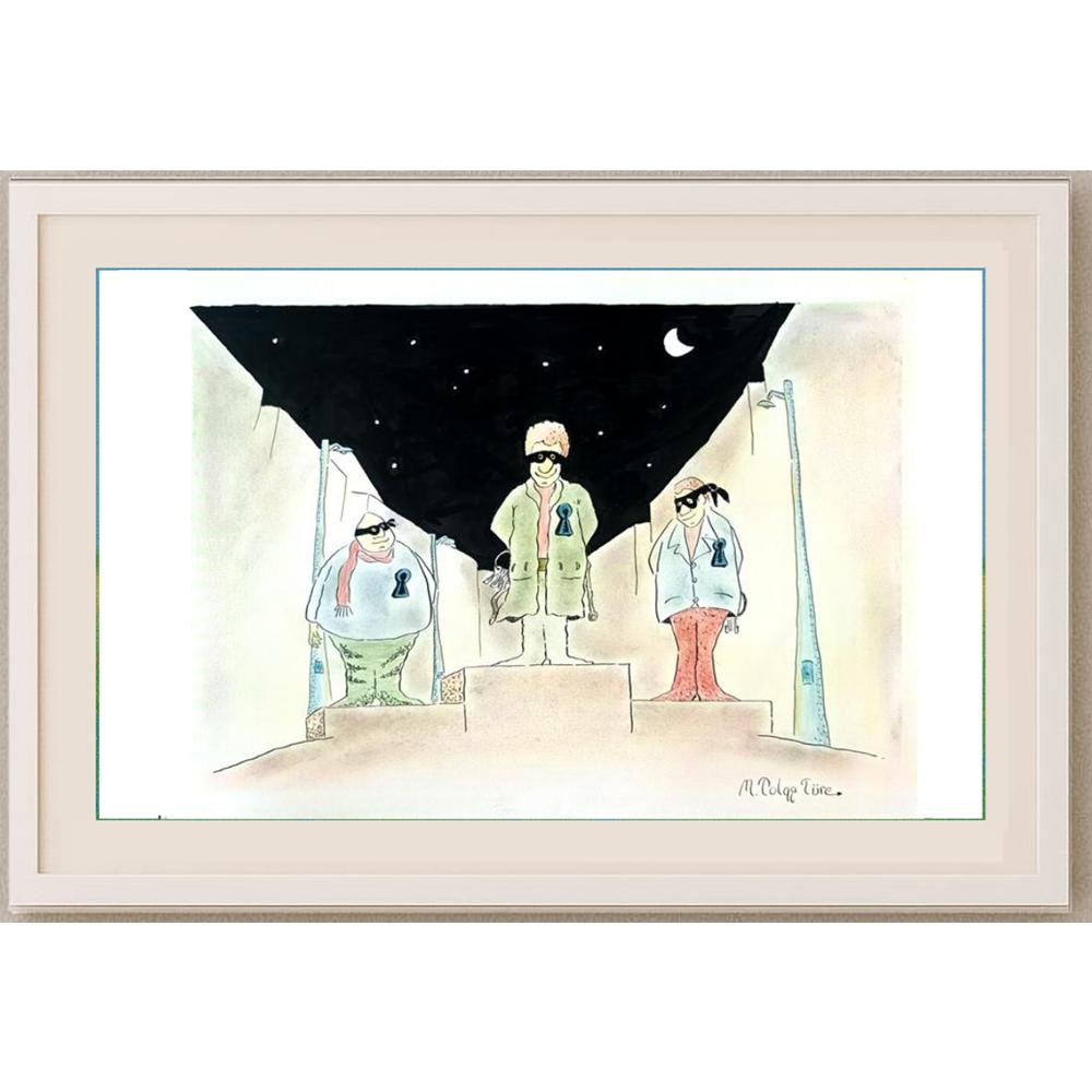 Tolga Türe 35x25cm Orijinal Karikatür BOD02476