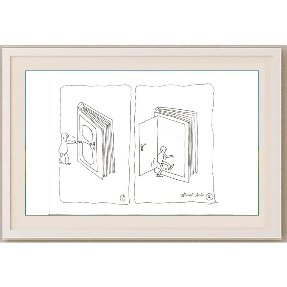Ahmet Arslan 27x20cm Orijinal Karikatür BOD02479