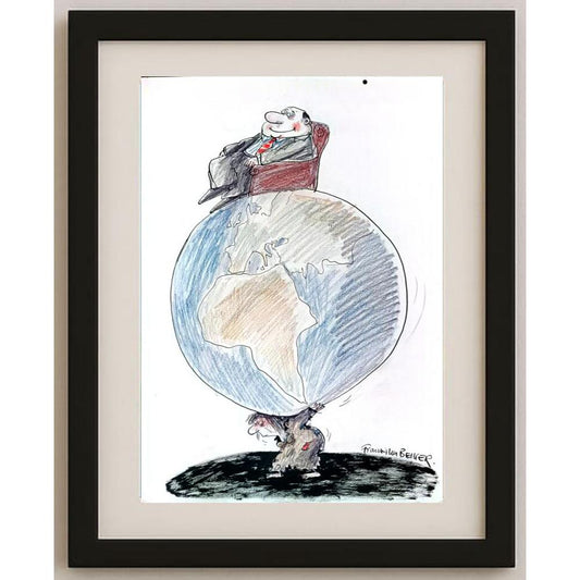 Franziska Becker 43x30cm Orijinal Karikatür BOD02485