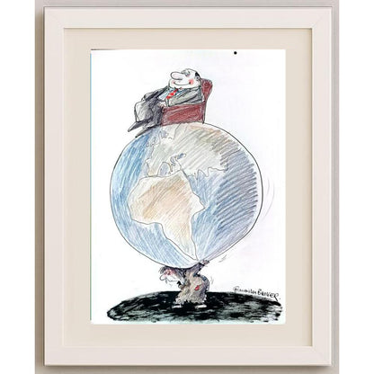 Franziska Becker 43x30cm Orijinal Karikatür BOD02485