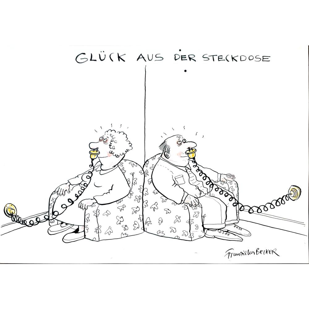 Franziska Becker 43x30cm Orijinal Karikatür BOD02487