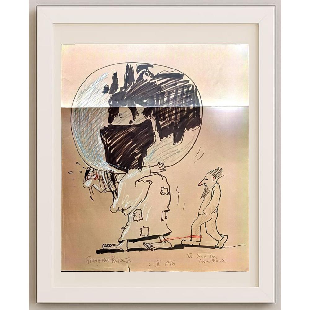 Marie Marcks 55x47cm Orijinal Karikatür BOD02491