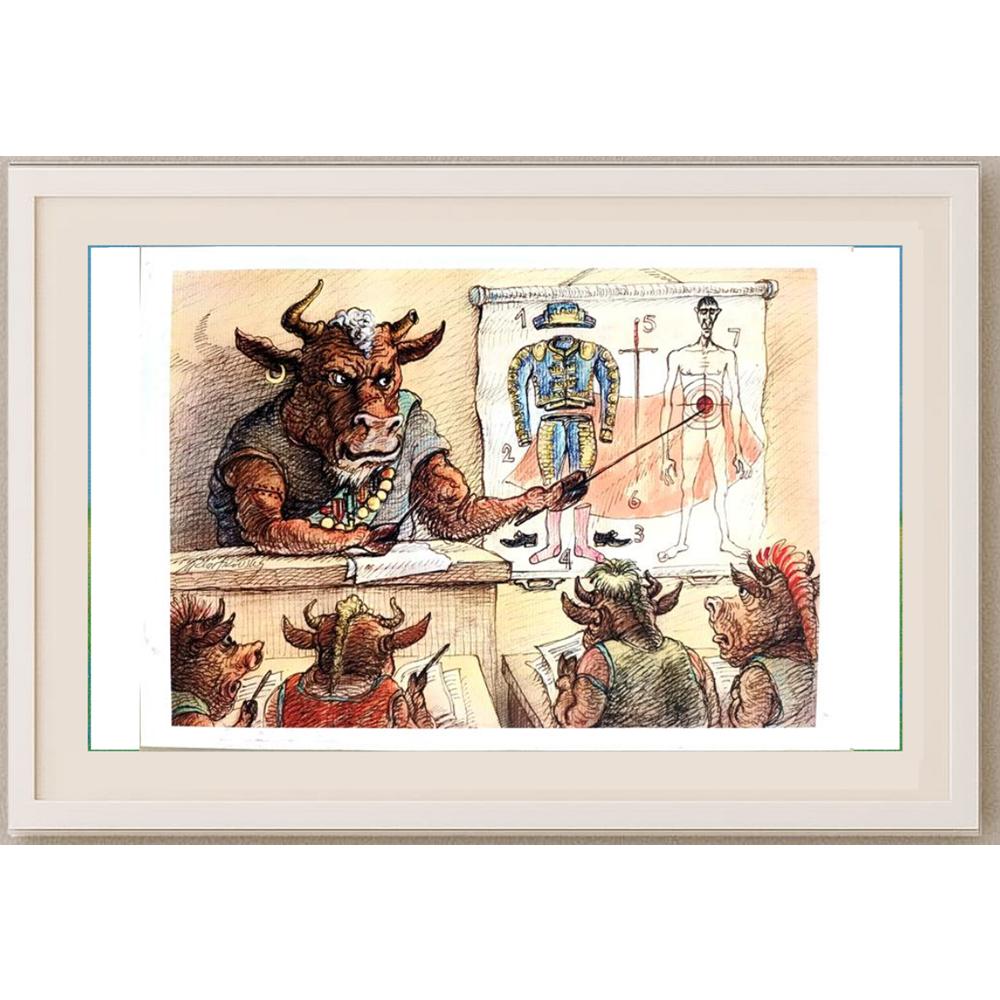 Mikail Zlatkovski 43x30cm Orijinal Karikatür BOD02495